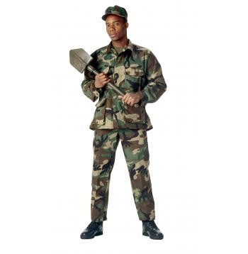 Tactical BDU Pants Woodland Camo, Long