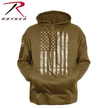 Distressed US Flag Concealed Carry Hooded Sweatshirt