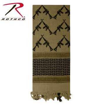 Crossed Rifles Shemagh Tactical Desert Keffiyeh Scarf Olive Drab