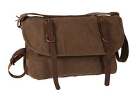Vintage Canvas Explorer Shoulder Bag With Leather Accents*
