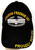 Enduring Freedom Proudly Served Combat Action Vet Cap SALE!