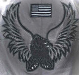 Men's Vest American Eagle Black Leather Vest SALE!