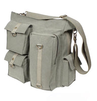 Vintage Multi Pocket Messenger Bag Olive Drab
