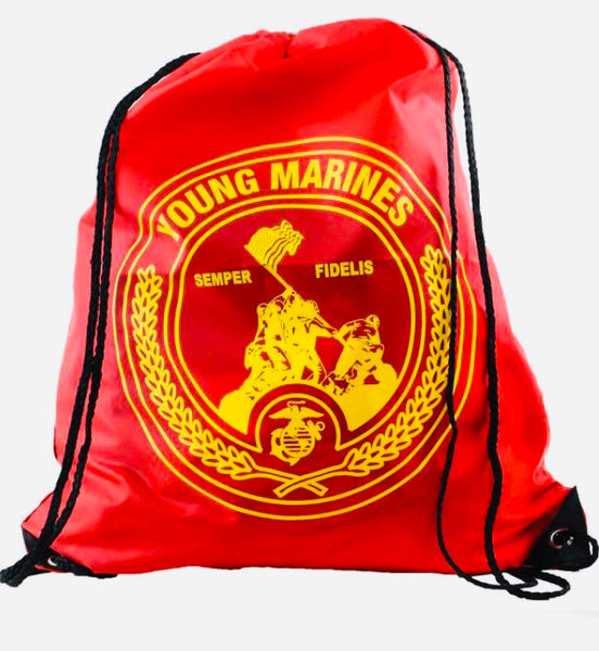 YOUNG MARINES LARGE DRAWSTRING BACKPACK